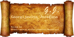 Georgijevits Jozefina névjegykártya